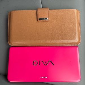 Pink Sony Vaio small laptop computer